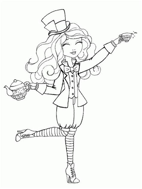 Gambar High Coloring Pages Dibujos De Madeline Hatter Colorear Porn