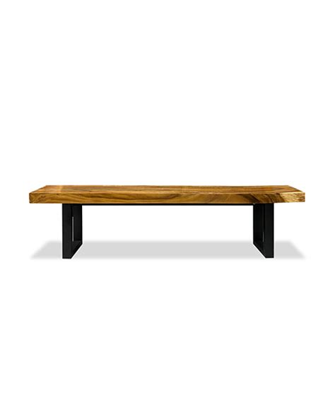 Brooklyn Suar Wood Dining Bench | Shop Furniture Online in Singapore