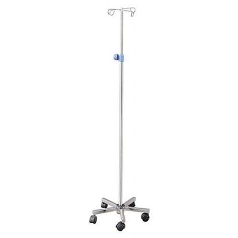 Medical Hospital Height Adjustable Legs Stainless Infusion Iv Pole Iv