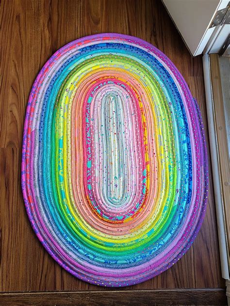 First jelly roll rug! : quilting