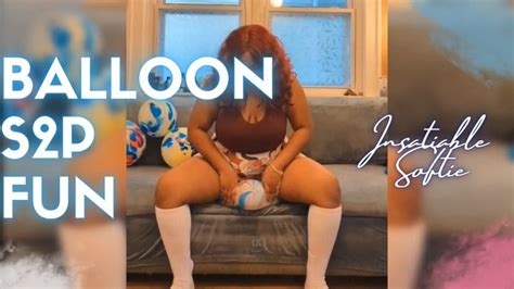 Looners Sexy Redhead BBW Sits To Pop Pretty Balloons Insatiable Softie Clips Sale