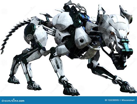 Evil Cyborg Robot Dog Isolated Stock Image - Image of robot, cyborg ...