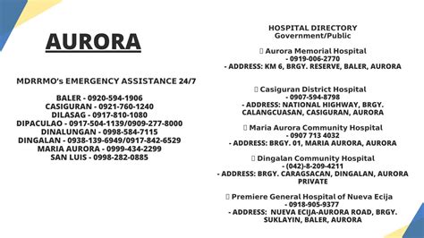 Central Luzon Emergency Hotlines | Visit Central Luzon