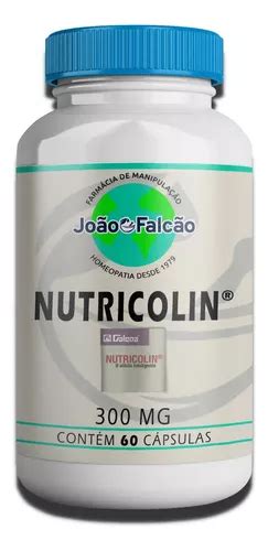 Nutricolin selo Autenticidade 300mg 60 Cápsulas Parcelamento sem juros