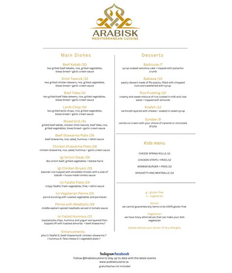 Arabisk Mediterranean Cuisine, Prince Rupert - Menu, Reviews (79