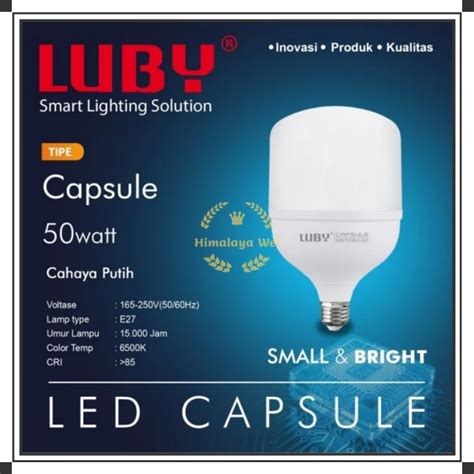 Lampu Led Capsule Luby 50 Watt Cahaya Putih Original Produk Luby