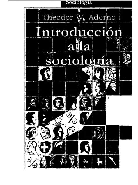 Intro A La Sociologia Adorno Pdf Descargar Gratis Pdf Sociología