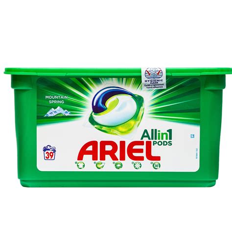 Detergent Capsule Ariel All In One PODS Mountain Spring 39 Spalari