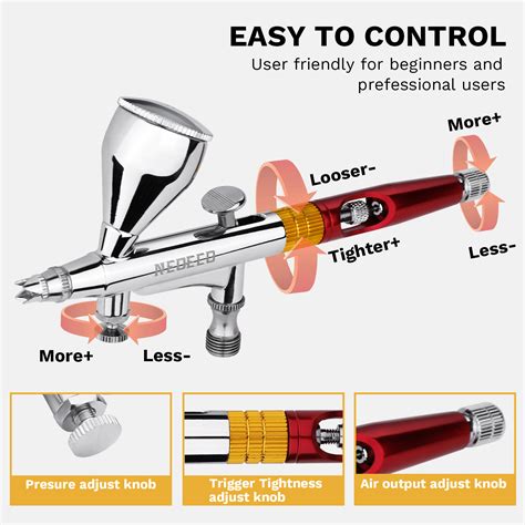 Neoeco Nct Sj81 Gravity Feed Dual Action Airbrush Neoeco Airbrush