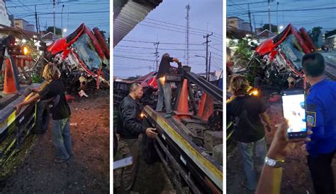 Kronologi Damkar Tertabrak Ka Di Di Perlintasan Sebidang Indramayu