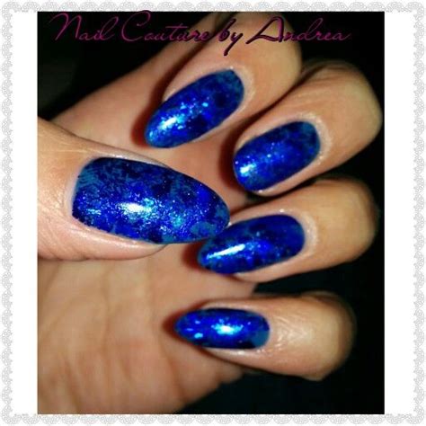 Blue Rapture CND Shellac With Nail Foil Shellac Manicure Shellac