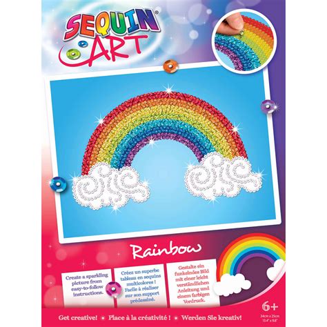 Paillettenshop De Sequin Art Junior Paillettenbild Regenbogen