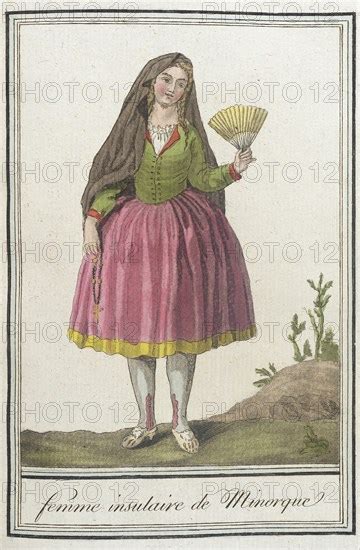 Costumes de Différents Pays Femme Insulaire de Minorque c1797