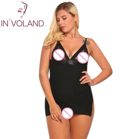 In Voland Oversized Women Lingerie Sleepwear Dress M Xl Sexy Spaghetti