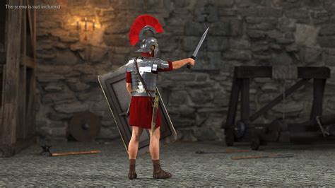 Legionario Romano Con Pelaje En Pose De Saludo Gladius Modelo 3D 169