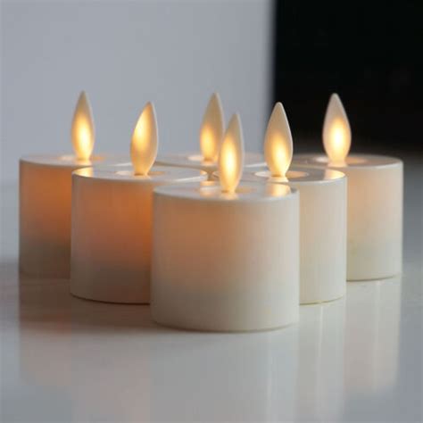 Luminara Flameless Tealight Candles Moving Flame Tea Lights Set Of 6