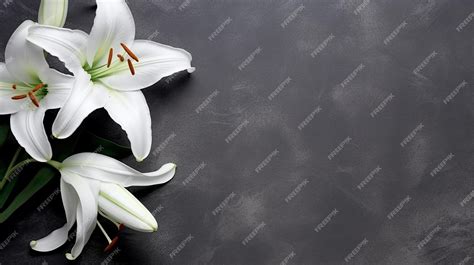 Premium Ai Image Condolence Card With Lily Funeral Flower