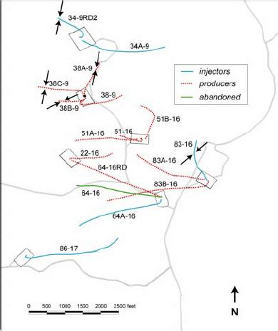 Plan view of the east flank of the Coso geothermal field showing ...