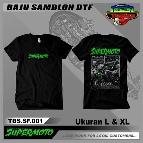 KAOS SUPERMOTO INDONESIA MOTORCROSS DIRT RACING BAJU SABLON DTF TBS