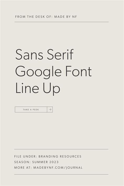 Top Sans Serif Font Choices from Google Fonts