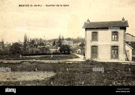 Montgé en Goële 77 la gare du tramway de Meaux à Dammartin Stock