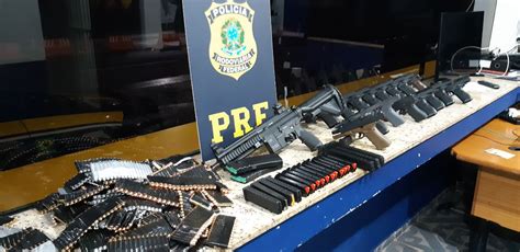 Prf Apreende Fuzil 16 Pistolas E 57 Mil Munições No Paraná