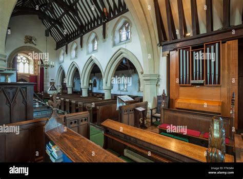 Interior of St Mary Magdalene church in Rusper, West Sussex Stock Photo - Alamy