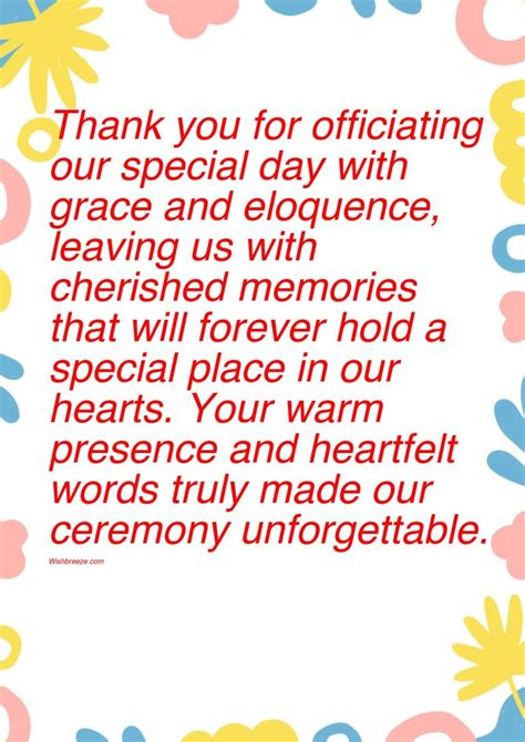 50 Thank You Messages Wishes And Captions For Officiant Wishbreeze