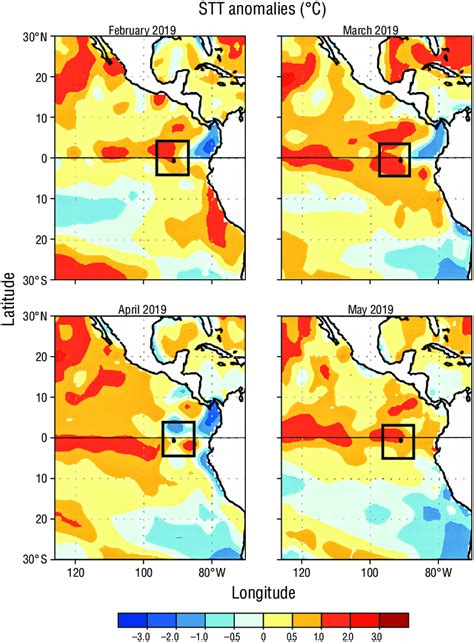 Average sea surface temperature SST anomalies ºC for the week