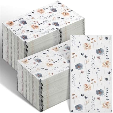 Seajan 200 Pcs Bathroom Paper Hand Towels Spring Guest Napkins Paper