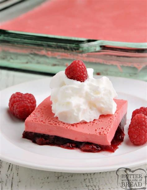 Raspberry Cheesecake Jello Butter With A Side Of Bread