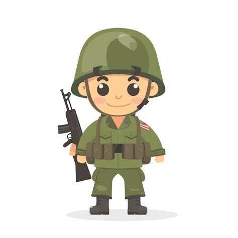 Uma Personagem De Desenho Animado Uma Arma E Uma Arma Vetor