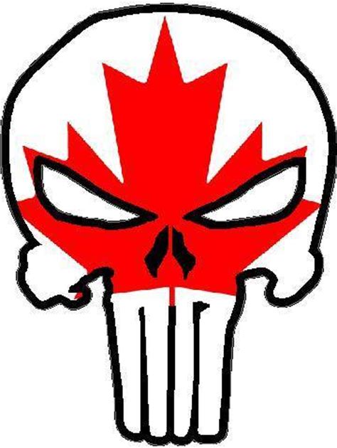 Canadian Flag Punisher Decal Sticker