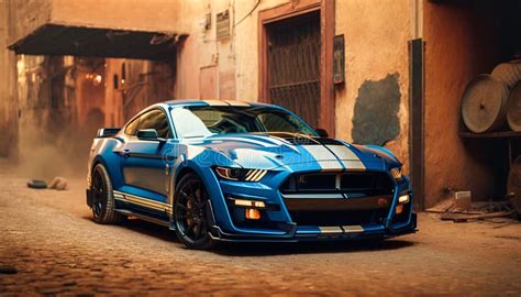 Ford Mustang Shelby Gt American Muscle Car Generative Ai Stock