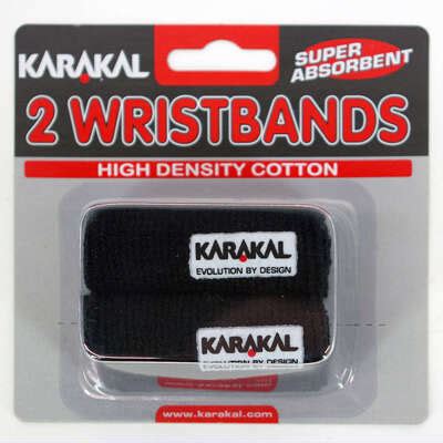 Frotka na rękę Karakal Wristband 2Pack Black Czarny SQUASH