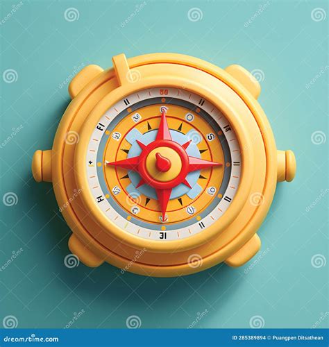 3d Render Compass Icon Direction Location Map Travel Navigation Concept Generativeai Stock