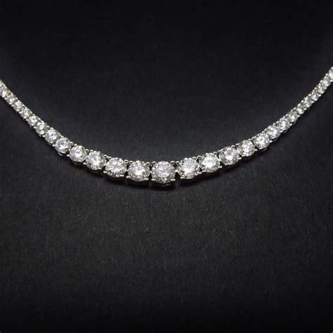 à vendre 9900 Collier Rivière Diamants 9 20 Cts G VS en Or gris