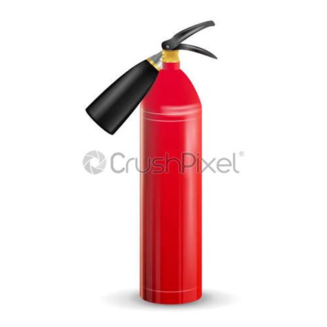 Red Fire Extinguisher Vector Metal Red Fire Extinguisher Isolated Illustration Stock Vector