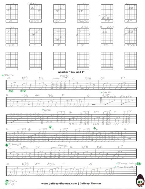Anarbor You And I Free Guitar Tab by Jeffrey Thomas