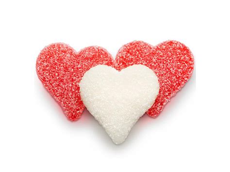 Valentine Sanded Gummi Hearts - Fuller's Candies