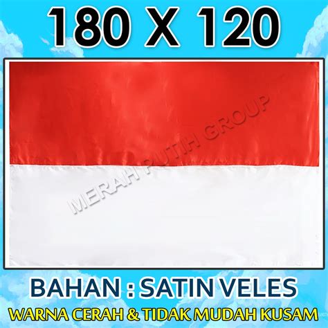 Jual MURAH Bendera Merah Putih Uk 180 Cm X 120 Cm Warna Cerah