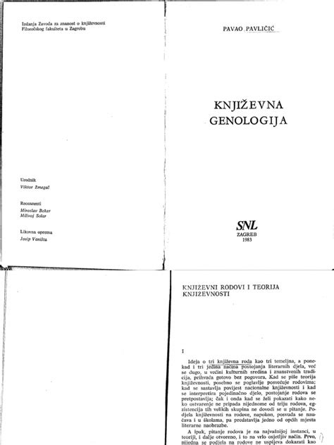 Pavličić Književni Rodovi I Teorija Književnosti Pdf