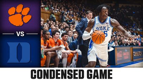 Clemson Vs Duke Condensed Game 2023 24 ACC Mens Basketball YouTube