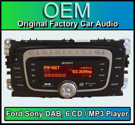 Ford Focus Dab Radio With Disc Cd Mp Player Ford Sony Car Stereo