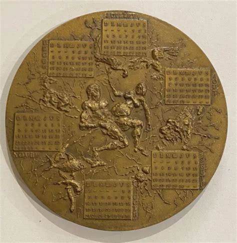 Medaille Bronze Monnaie De Paris Calendrier Perpetuel De Lannee