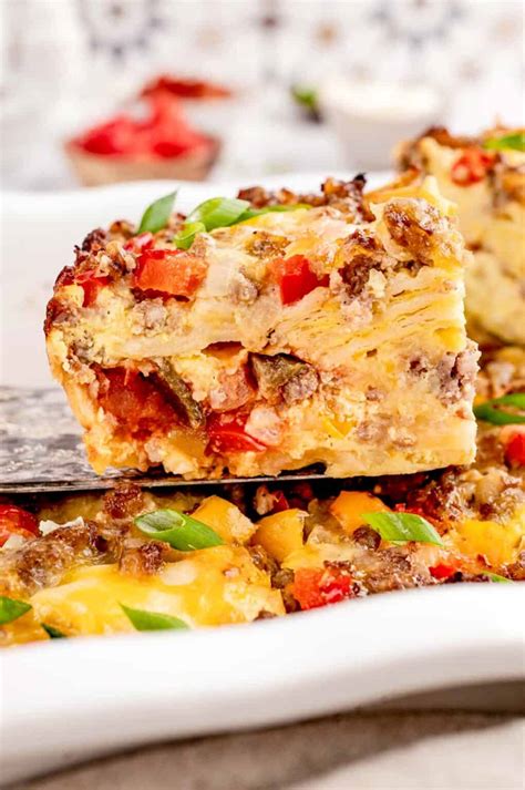 Make Ahead Breakfast Burrito Casserole Haute And Healthy Living