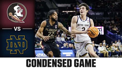 Florida State Vs Notre Dame Condensed Game Acc Mens