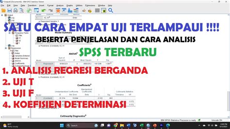 LENGKAP UJI REGRESI BERGANDA UJI F UJI T DAN KOEFISIEN