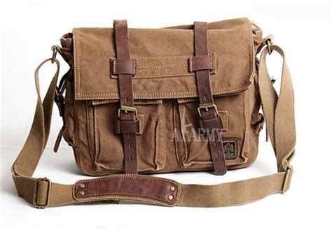 Canvas Leather Messenger Bag Paul Smith