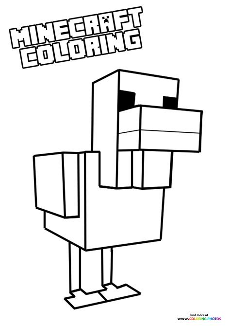 Minecraft Animals Coloring Page